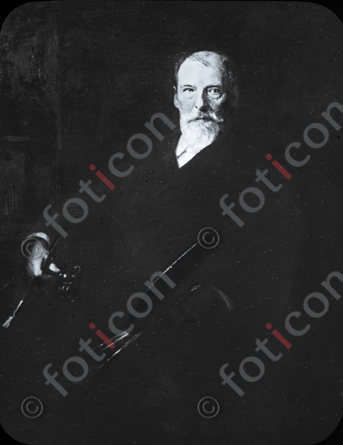 Portrait von Oswald Achenbach ; Portrait of Oswald Achenbach - Foto foticon-simon-340-011-sw.jpg | foticon.de - Bilddatenbank für Motive aus Geschichte und Kultur